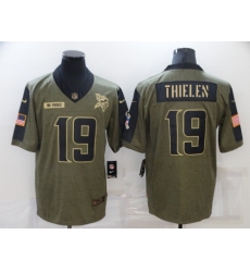 Men's Minnesota Vikings #19 Adam Thielen Nike Olive 2021 Salute To Service Limited Player Jersey