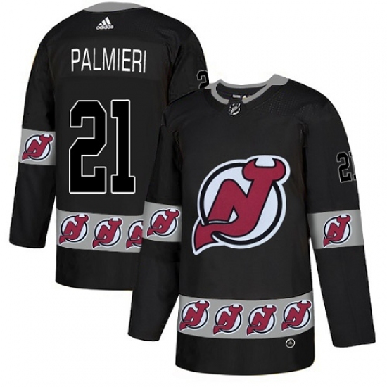 Men's Adidas New Jersey Devils #21 Kyle Palmieri Authentic Black Team