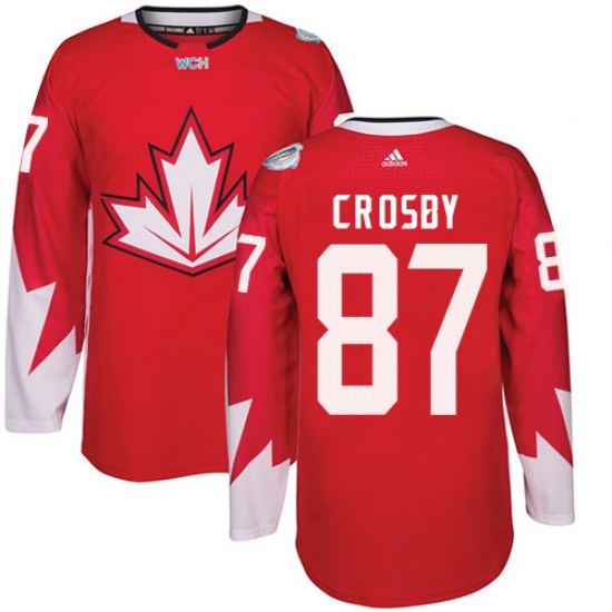 Youth Adidas Team Canada 87 Sidney Crosby Authentic Red Away 2016
