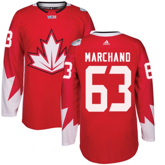 Men's Adidas Team Canada #63 Brad Marchand Authentic Red ...