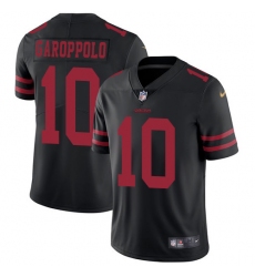 Men's Nike San Francisco 49ers #10 Jimmy Garoppolo Black Vapor Untouchable Limited Player NFL Jersey