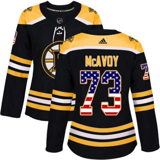 î€€Women\'sî€ Adidas Boston Bruins #73 Charlie McAvoy Authentic Black USA ...