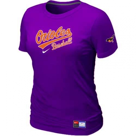 MLB Women's Baltimore Orioles Nike Practice TShirt Purple,cheap