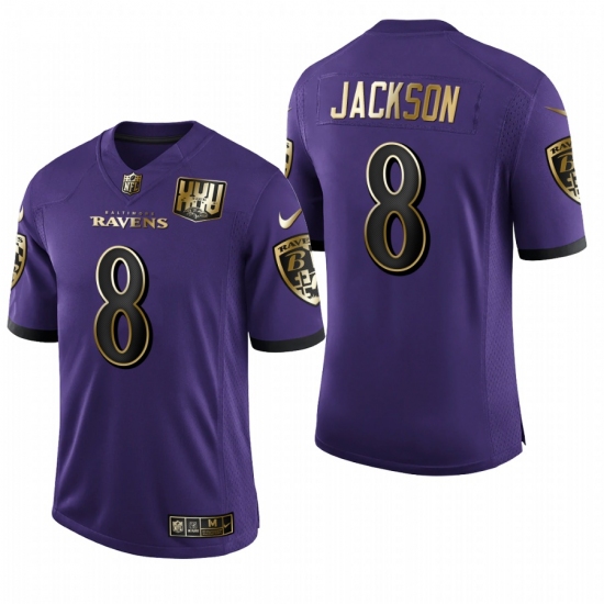 Men\'s Baltimore Ravens #8 Lamar Jackson Limited Olive Gold Football ...