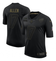 Men's Buffalo Bills #17 Josh Allen Black Nike 2020 Salute To Service Limited Jersey