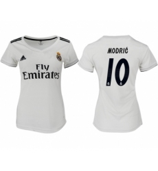 2018-19 Real Madrid 10 MODRIC Home Women Soccer Jersey