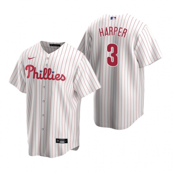Men's Nike Philadelphia Phillies #3 Bryce Harper White ...