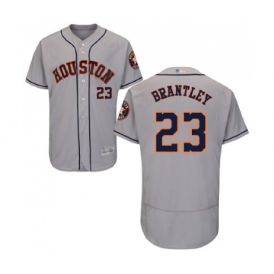 Men's Houston Astros 23 Michael Brantley Grey Road Flex Base Authentic
