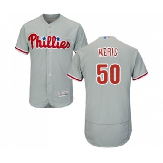 Men's Philadelphia Phillies #50 Hector Neris Grey Road ...