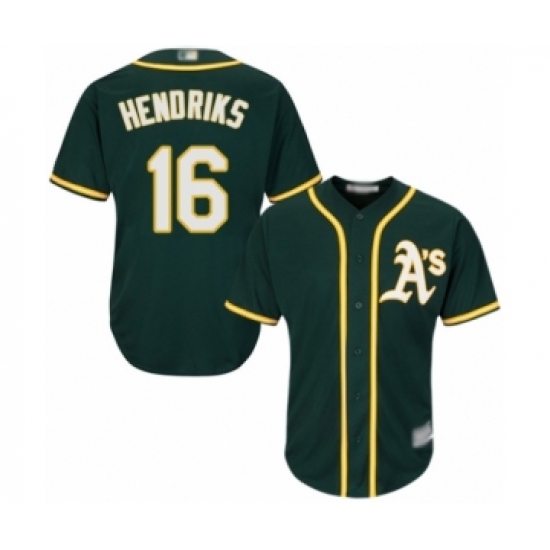 Youth Oakland Athletics #16 Liam Hendriks Authentic Green ...