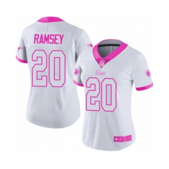 Women\'s Los Angeles Rams #20 Jalen Ramsey Limited White Pink Rush Fashion Football Jersey,cheap ... Women\'s Los Angeles Rams #20 Jalen Ramsey Limited White Pink Rush Fashion Football Jersey,cheap ...
