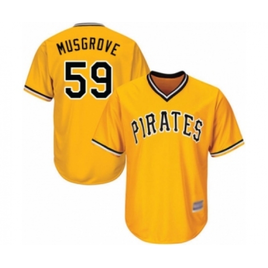 Men's Pittsburgh Pirates #59 Joe Musgrove Replica Gold ...