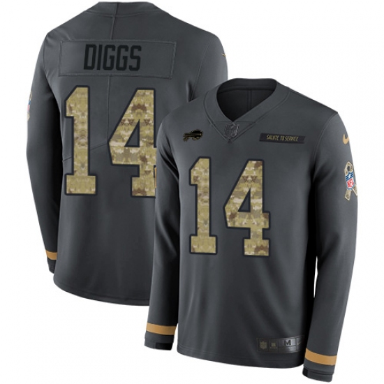 Nike Buffalo Bills #14 Stefon Diggs Anthracite Salute to Service ...