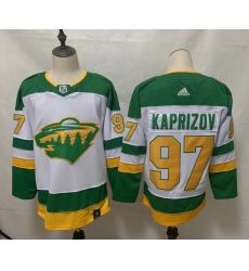 Men's Minnesota Wild #97 Kirill Kaprizov Fanatics Branded White Home Breakaway Replica Jersey