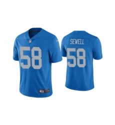 Men's Detroit Lions #58 Penei Sewell 2021 Football Draft Blue Vapor Untouchable Stitched Limited Jersey