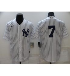 Men's New York Yankees #7 Mickey Mantle White Home Stitched Baseball Jersey