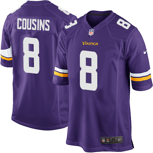 Men's Nike Minnesota Vikings #8 Kirk Cousins Game Purple Team ...