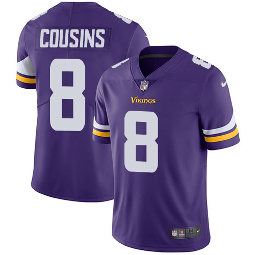 Nike Minnesota Vikings #8 Kirk Cousins 
