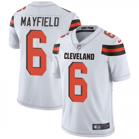 Men's Nike Cleveland Browns #6 Baker Mayfield White Vapor ...