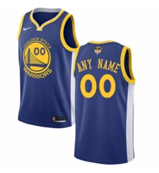 Men's Nike Golden State Warriors Customized Swingman Royal Blue Road 2018 NBA Finals Bound NBA Jersey - Icon Edition