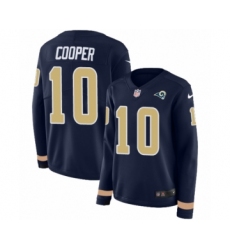Women's Nike Los Angeles Rams #13 Kurt Warner Limited Navy Blue Therma Long Sleeve NFL Jersey