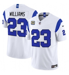 Men's Los Angeles Rams #23 Kyren Williams White 2026 F.U.S.E. With 4- Star C Vapor Limited Football Stitched Jersey