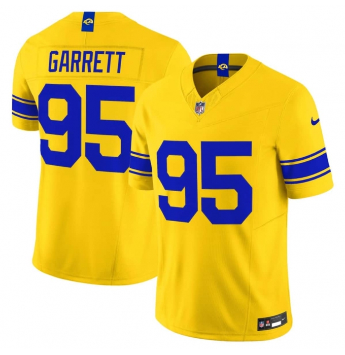 Men's Los Angeles Rams #95 Myles Garrett Yellow 2026 F.U.S.E. Vapor Limited Football Stitched Jersey