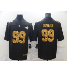 Men's Los Angeles Rams #99 Aaron Donald Black Nike Leopard Print Limited Jersey