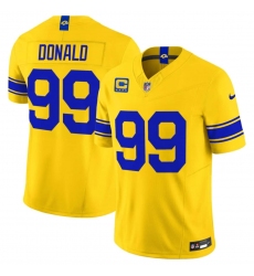 Men's Los Angeles Rams #99 Aaron Donald Yellow 2026 F.U.S.E. With 4- Star C Vapor Limited Football Stitched Jersey