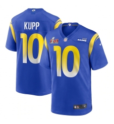 Men's Los Angeles Rams #10 Cooper Kupp Blue Nike Royal Super Bowl LVI Patch Jersey