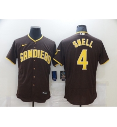Men's Nike San Diego Padres #4 Blake Snell Brown Collection Baseball Player Jersey