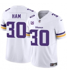 Men's Minnesota Vikings #30 C.J. Ham White 2024 F.U.S.E. With 4-Star C Winter Warrior Limited Stitched Jersey