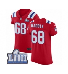 Men's Nike New England Patriots #68 LaAdrian Waddle Red Alternate Vapor Untouchable Elite Player Super Bowl LIII Bound NFL Jersey