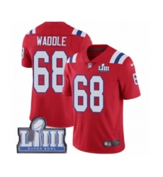 Youth Nike New England Patriots #68 LaAdrian Waddle Red Alternate Vapor Untouchable Limited Player Super Bowl LIII Bound NFL Jersey