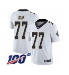 Men's New Orleans Saints #77 Willie Roaf White Vapor Untouchable Limited Player 100th Season Football Jersey
