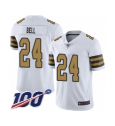 Men's New Orleans Saints #24 Vonn Bell Limited White Rush Vapor Untouchable 100th Season Football Jersey
