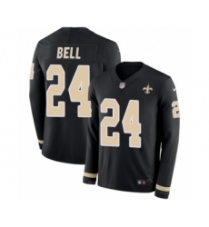 Men's Nike New Orleans Saints #24 Vonn Bell Limited Black Therma Long Sleeve NFL Jersey