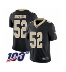 Men's New Orleans Saints #52 Craig Robertson Black Team Color Vapor Untouchable Limited Player 100th Season Football Jersey