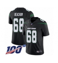 Men's New York Jets #68 Kelvin Beachum Black Alternate Vapor Untouchable Limited Player 100th Season Football Jersey