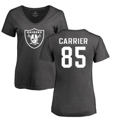 NFL Women's Nike Oakland Raiders #85 Derek Carrier Ash One Color T-Shirt