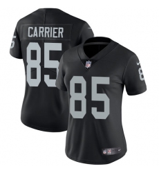 Women Nike Oakland Raiders #85 Derek Carrier Black Team Color Vapor Untouchable Elite Player NFL Jersey