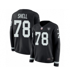 Women's Nike Oakland Raiders #78 Art Shell Limited Black Therma Long Sleeve NFL Jersey