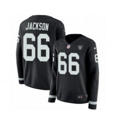 Women's Nike Oakland Raiders #66 Gabe Jackson Limited Black Therma Long Sleeve NFL Jersey
