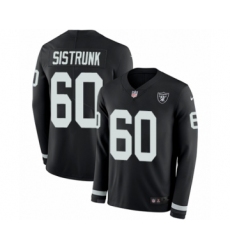 Youth Nike Oakland Raiders #60 Otis Sistrunk Limited Black Therma Long Sleeve NFL Jersey