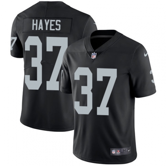 Youth Nike Oakland Raiders #37 Lester Hayes Black Team Color Vapor