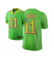 Youth Philadelphia Eagles #11 Carson Wentz Limited Green City Edition Football Jersey