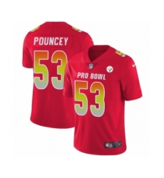 Youth Nike Pittsburgh Steelers #53 Maurkice Pouncey Limited Red AFC 2019 Pro Bowl NFL Jersey