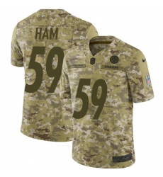 Youth Nike Pittsburgh Steelers #59 Jack Ham Limited Camo 2018 Salute to Service NFL Jersey