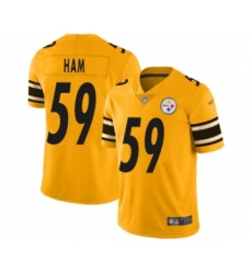 Youth Pittsburgh Steelers #59 Jack Ham Limited Gold Inverted Legend Football Jersey