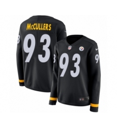 Women's Nike Pittsburgh Steelers #93 Dan McCullers Limited Black Therma Long Sleeve NFL Jersey